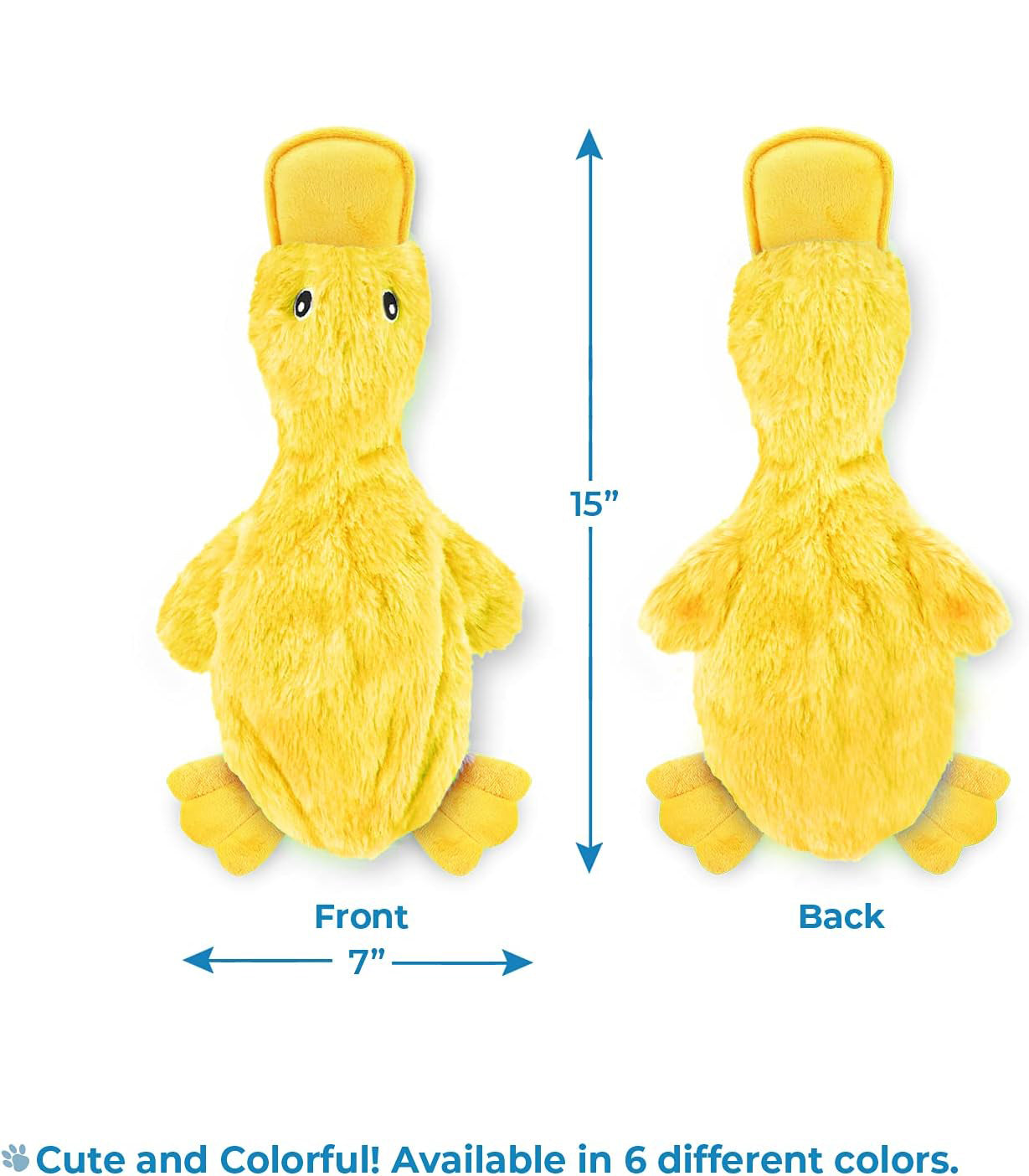 Best Pet Supplies Dog Toys For Small Medium And Large Breeds Cute No-Stuffed And Stuffed Duck With Soft Squeaky Fun For Indoor Puppies And Premium Puppies Plush No Mess Chewing And Playing