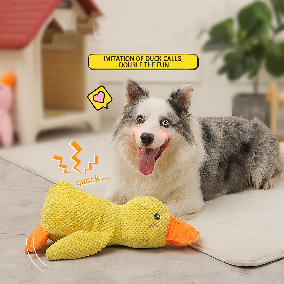 Best Pet Supplies Dog Toys For Small Medium And Large Breeds Cute No-Stuffed And Stuffed Duck With Soft Squeaky Fun For Indoor Puppies And Premium Puppies Plush No Mess Chewing And Playing