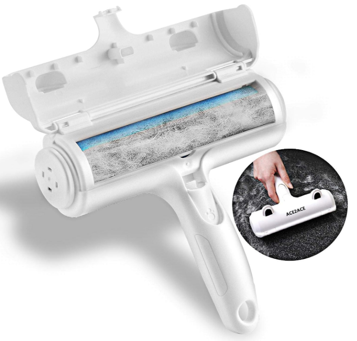 ACE2ACE Pet Hair Removal Tool, Reusable Lint Roller for Pet Hair, Self Clean Cat Hair Remover with Dust Bin, Dog Hair Remover for Couch, Furniture, Carpet, Sofa and Bedding